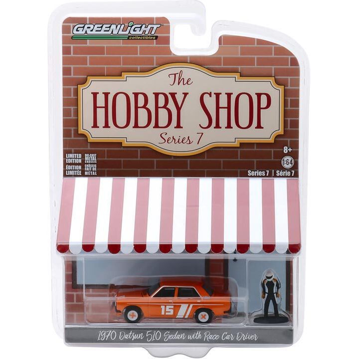Green Light 1: 64 Sở thích Store Series 7-1970 Datsun 510 & Racing Driver