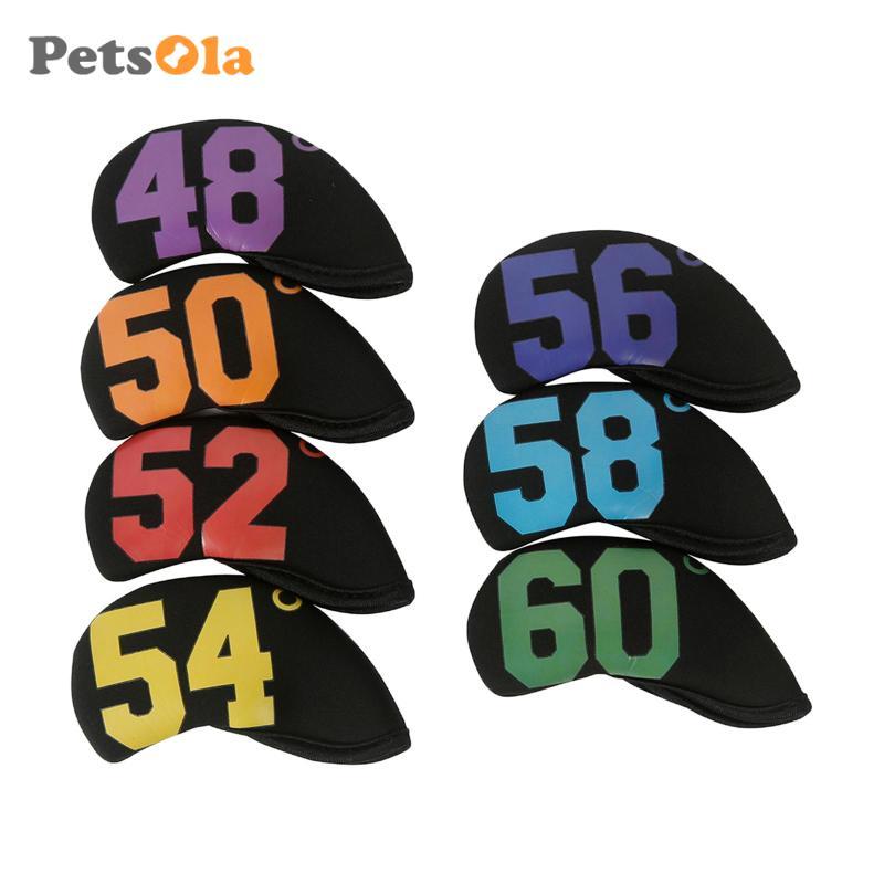 7x Golf Iron Headcover Set Golf Club Head Covers Protection Golf Wedge Iron