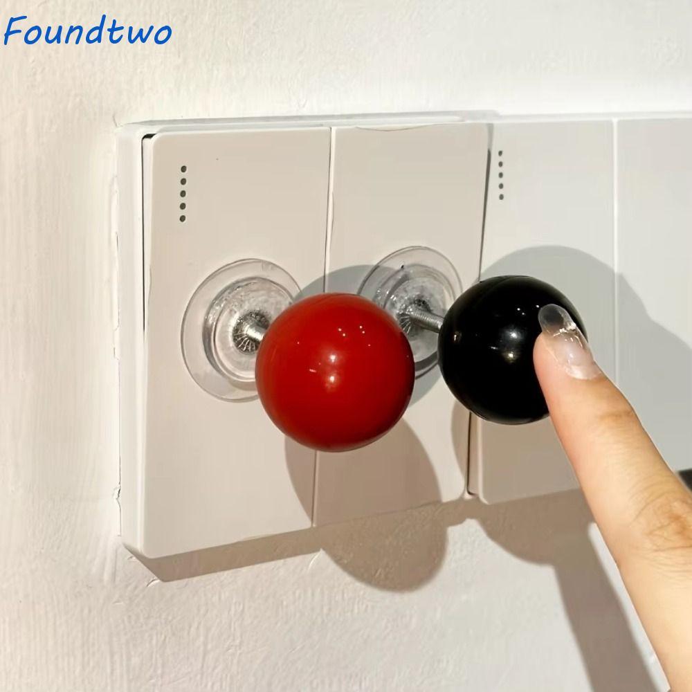 FOUNDTWO Rocker Switch Sticker, Black Ball Red Black Switch Cover, Trang Trí Trang Trí Sáng Tạo Bóng