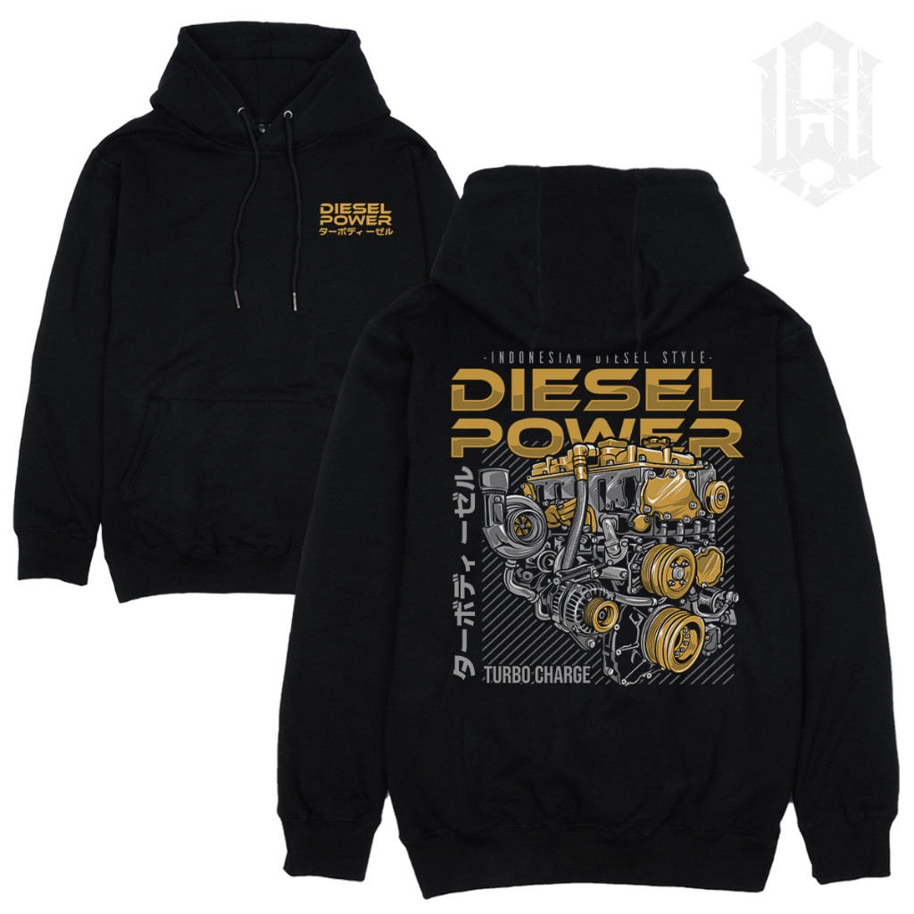 Áo Hoodie dây kéo điện Diesel