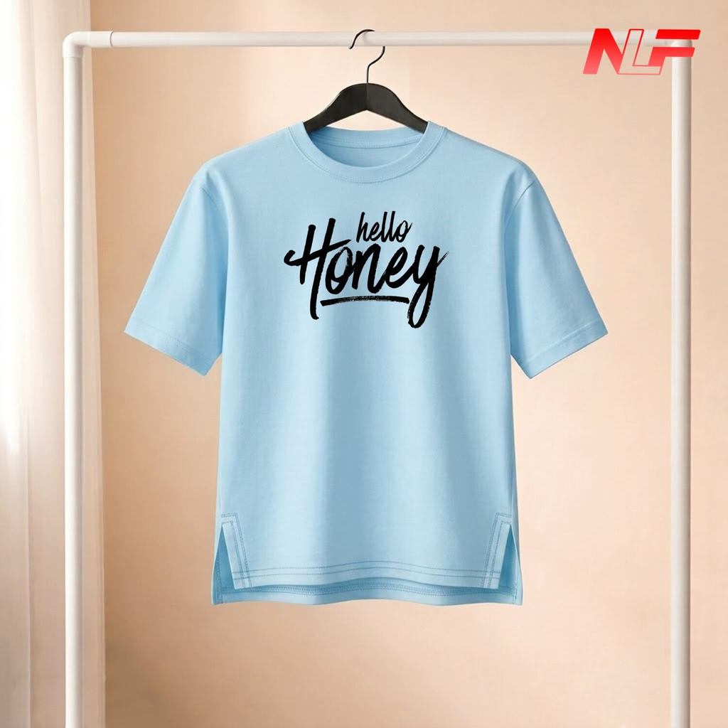 Áo Thun Tay Lỡ Xẻ Tà Hello Honey XT-082 - NLF Store