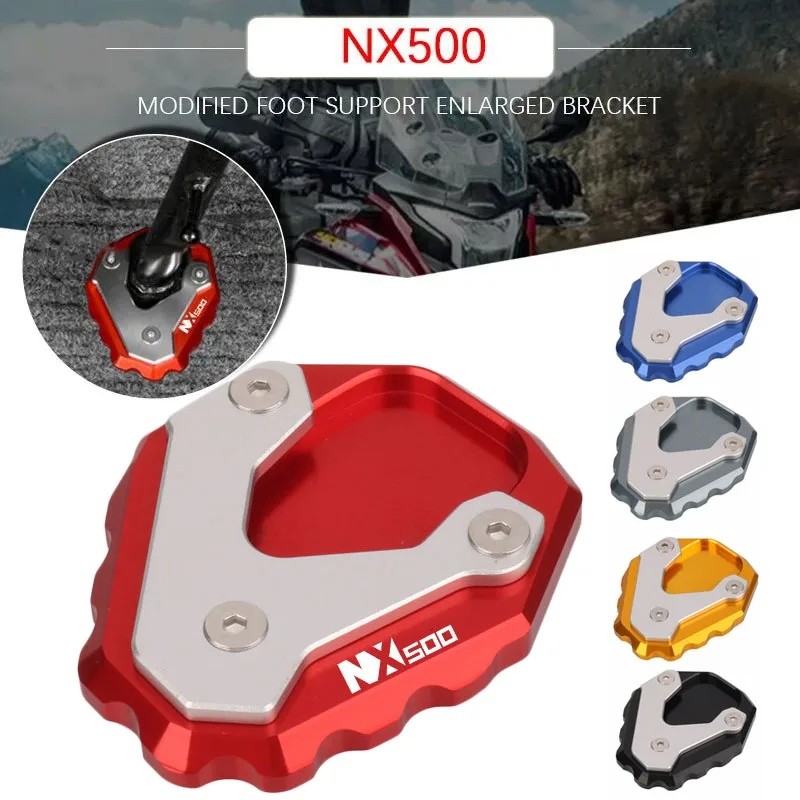 Xe Máy CNC Chân Đế Chân Bên Đứng Mở Rộng Tấm Hỗ Trợ Phóng To Chân Đế Cho XE HONDA NX400 NX500 NX 400