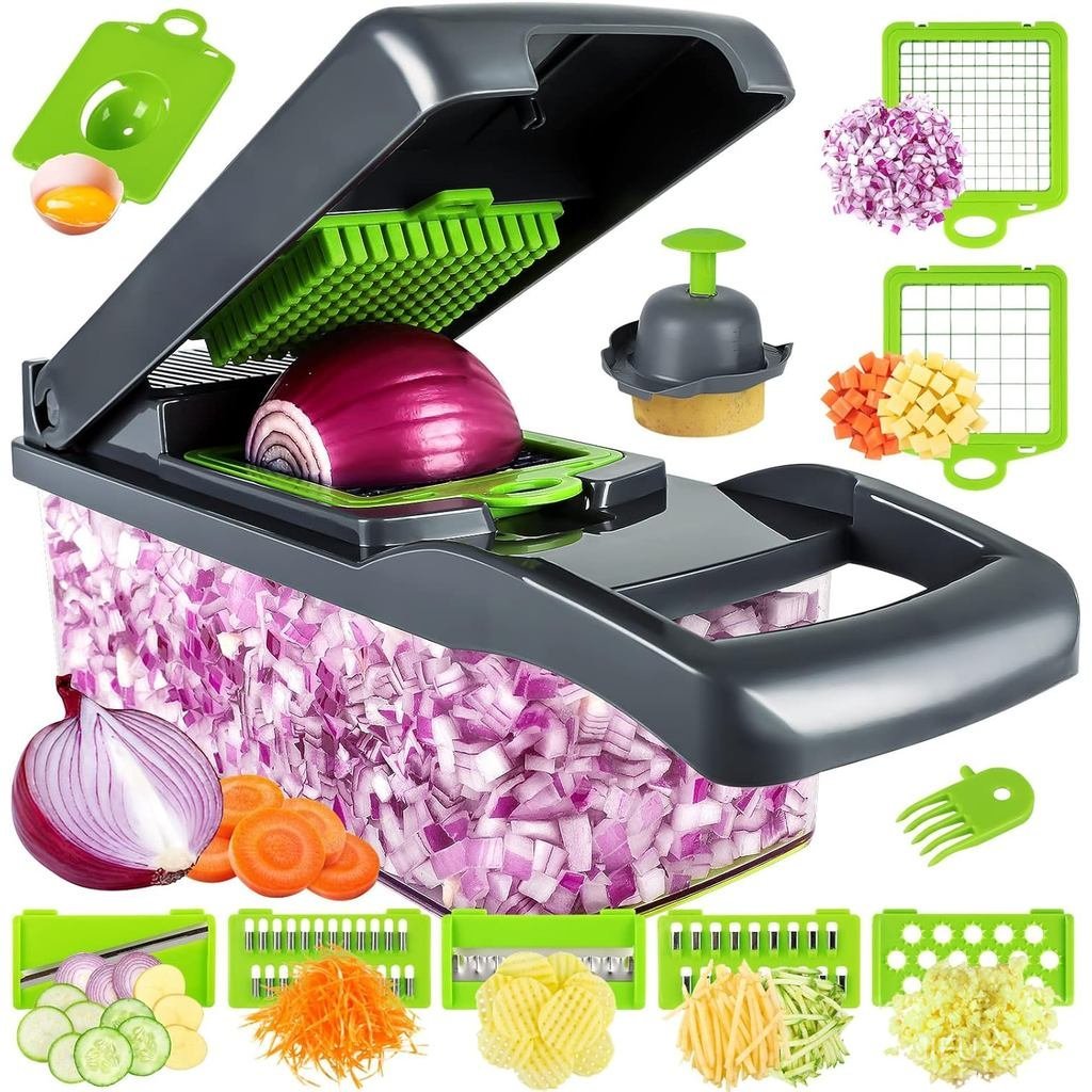 Vegetable Chopper, Pro Onion Chopper, Multifunctional 13 in 1 Food Chopper, Kitchen Vegetable Slicer