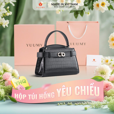 Bộ hộp quà YUUMY (Túi đeo chéo nữ YUUMY YN232 + Hộp quà YHQ2 + Túi giấy YTG2 + Túi rút BVR3838 + Thiệp cảm ơn YBT1)