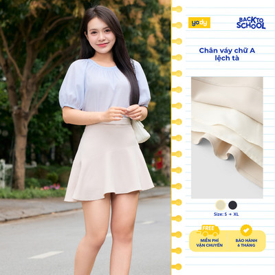 [BST Yên Yêu] Chân Váy A vạt chéo YODY váy xòe nữ tính, thoáng mát WCSK26S111