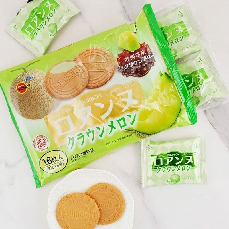 Nhập khẩu Bourbon Bourbon giòn Bánh quy giòn Hương vị dưa hấu Bánh quy bánh Sandwich Bagged bhgy802