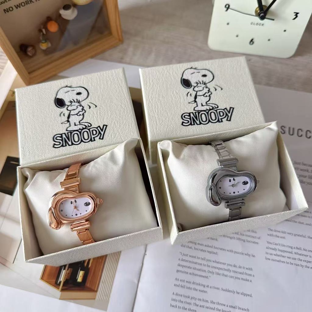 Mới Snoopy Bạc Đồng Hồ Bé Trai Bé Gái Đồng Hồ Thép Học Sinh Thạch Anh Người Lớn Đồng Hồ Sinh Nhật