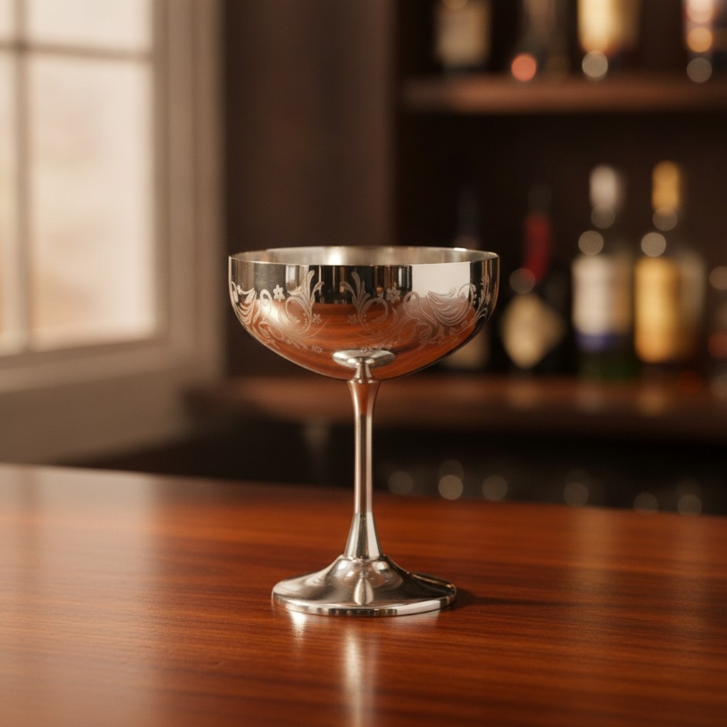 Thép không gỉ Coupe Glass Stemmed Đồ uống hỗn hợp Coupe Glass Drinkware Vintage-Inspired Glassware T