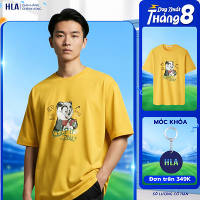 Áo Thun Nam HLA In Họa Tiết Cao Cấp Chất Liệu Thoáng Mát, Dễ Mặc, Trẻ Trung Và Dễ Phối Đồ
