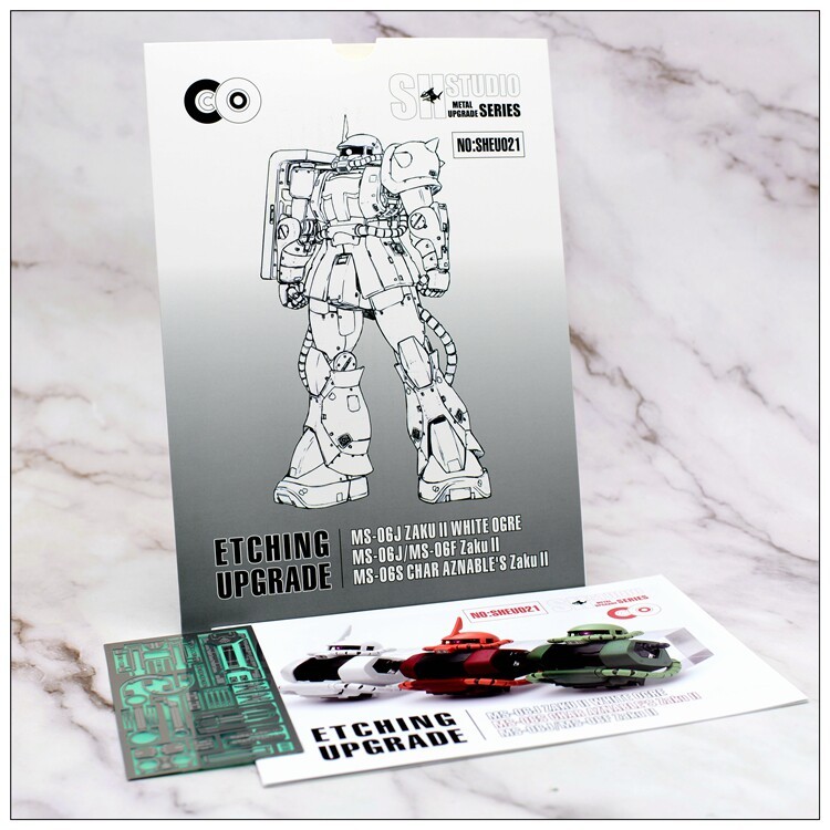 Bộ phận khắc SH STUDIO cho 1 / 100 MG MS-06J ZAKU 2 TRẮNG OGRE / MS-06S CHAR AZNABLE 'S ZAKU 2 / MS-
