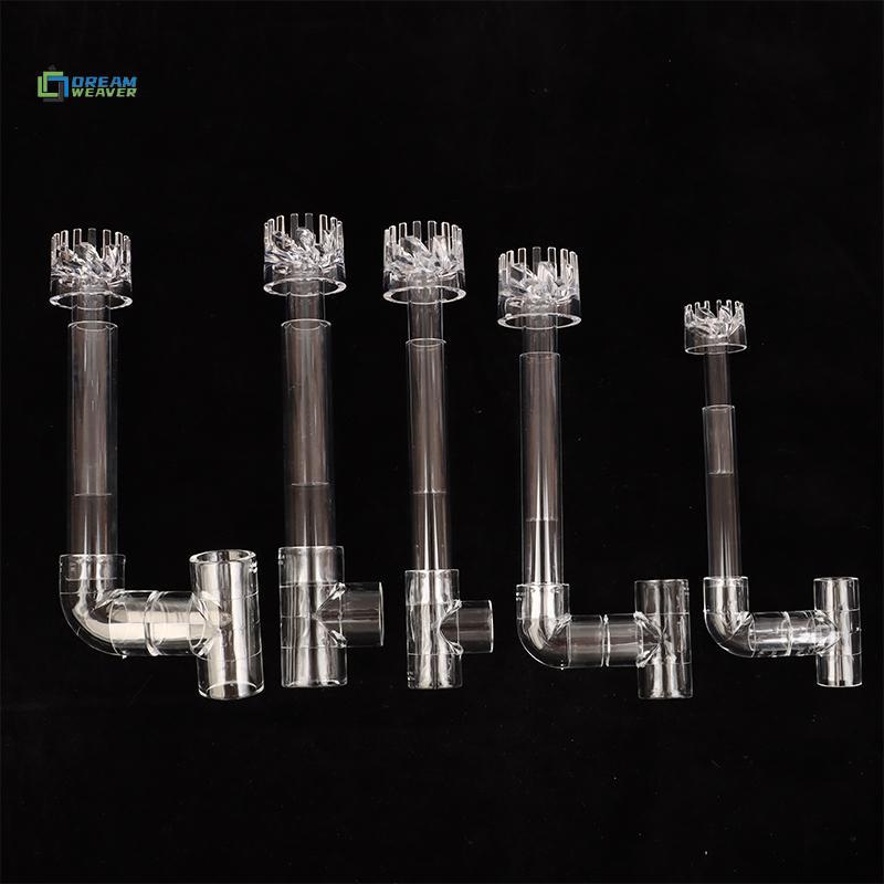 [Dream Weaver] 1 Bộ DIY Clear Aquarium Skimmer Acrylic Lily Spin Inflow Outflow Water Plant Tank Fil