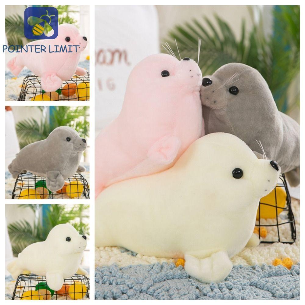 POINTER LIMIT Seal Plush Doll, Soft Fluffy Seal Đồ chơi nhồi bông sang trọng, Gối động vật dễ thương