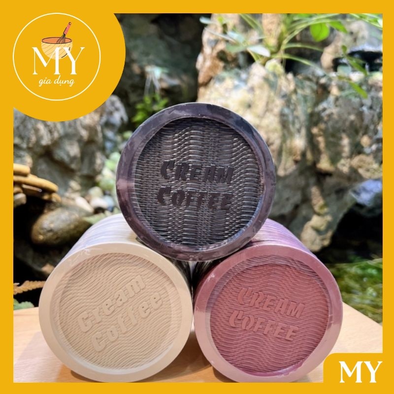 COMBO 10 ĐẾ LOT LY NHỰA 7CM . đế lót ly nhựa cafe