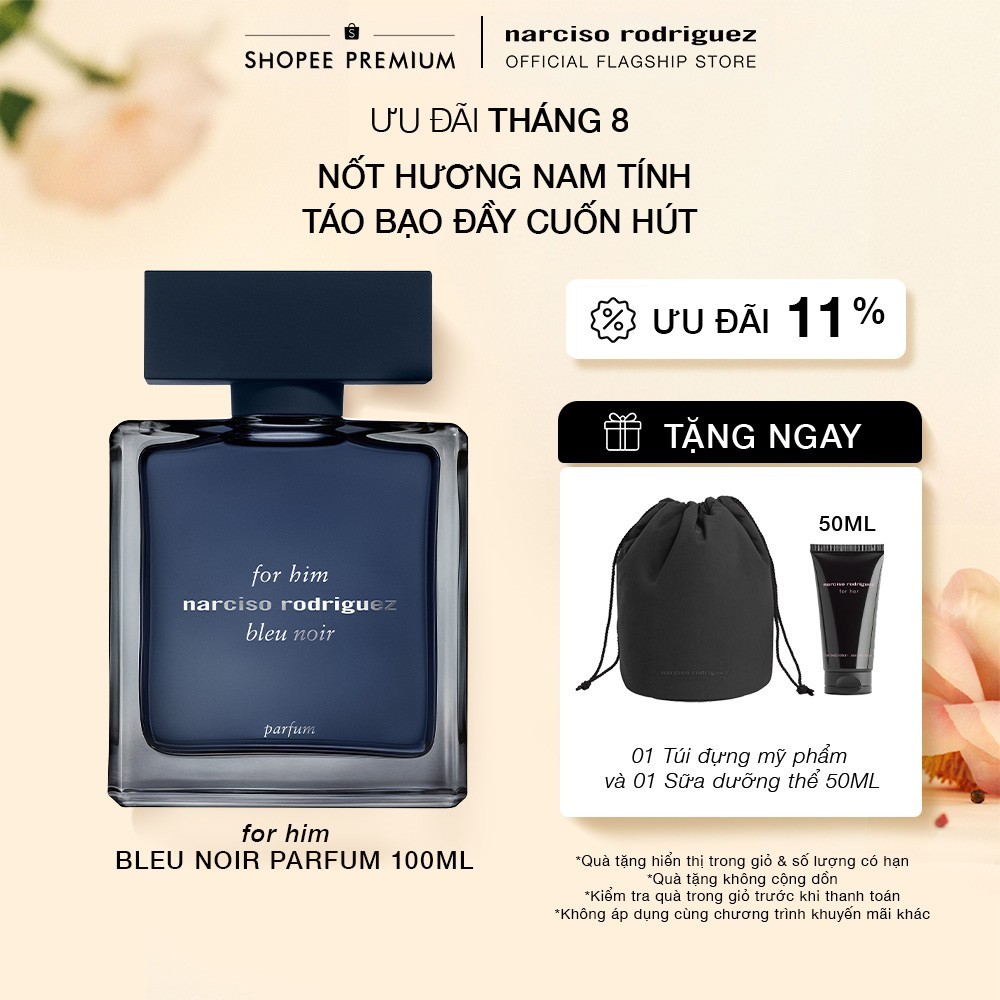 Nước Hoa nam Narciso Rodriguez For Him Bleu Noir Parfum 100ml