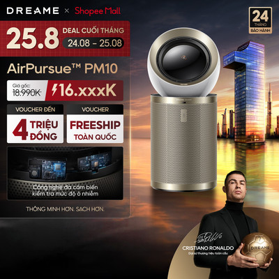 Dreame PM10 Máy lọc không khí & formaldehyde | AI nhận diện chuyển động | Bánh xe ẩn, di chuyển linh hoạt | BH 24 tháng