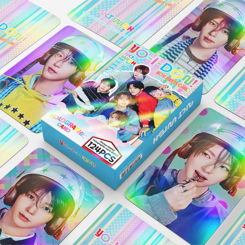 2026 Phong Cách Mới 124 Thẻ Laser NCT WISH Thẻ Flash YO-I-DON BOY MEETS GIRL Hàng Hóa LOMO Thẻ