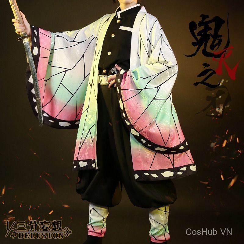 Trang phục Cosplay Kimetsu no Yaiba Shinobu Iguro Haori anime nữ chất vải cao cấp bền đẹp