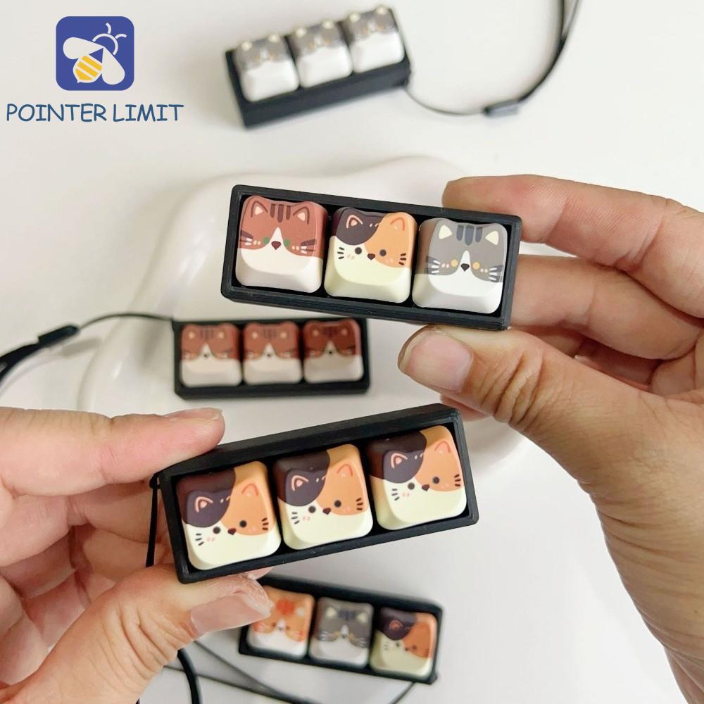 POINTER LIMIT Keycap Móc khóa, Cat Fidget Toy Finger-Tip Pressing Fidget Móc khóa, Giảm làm dịu cơ k