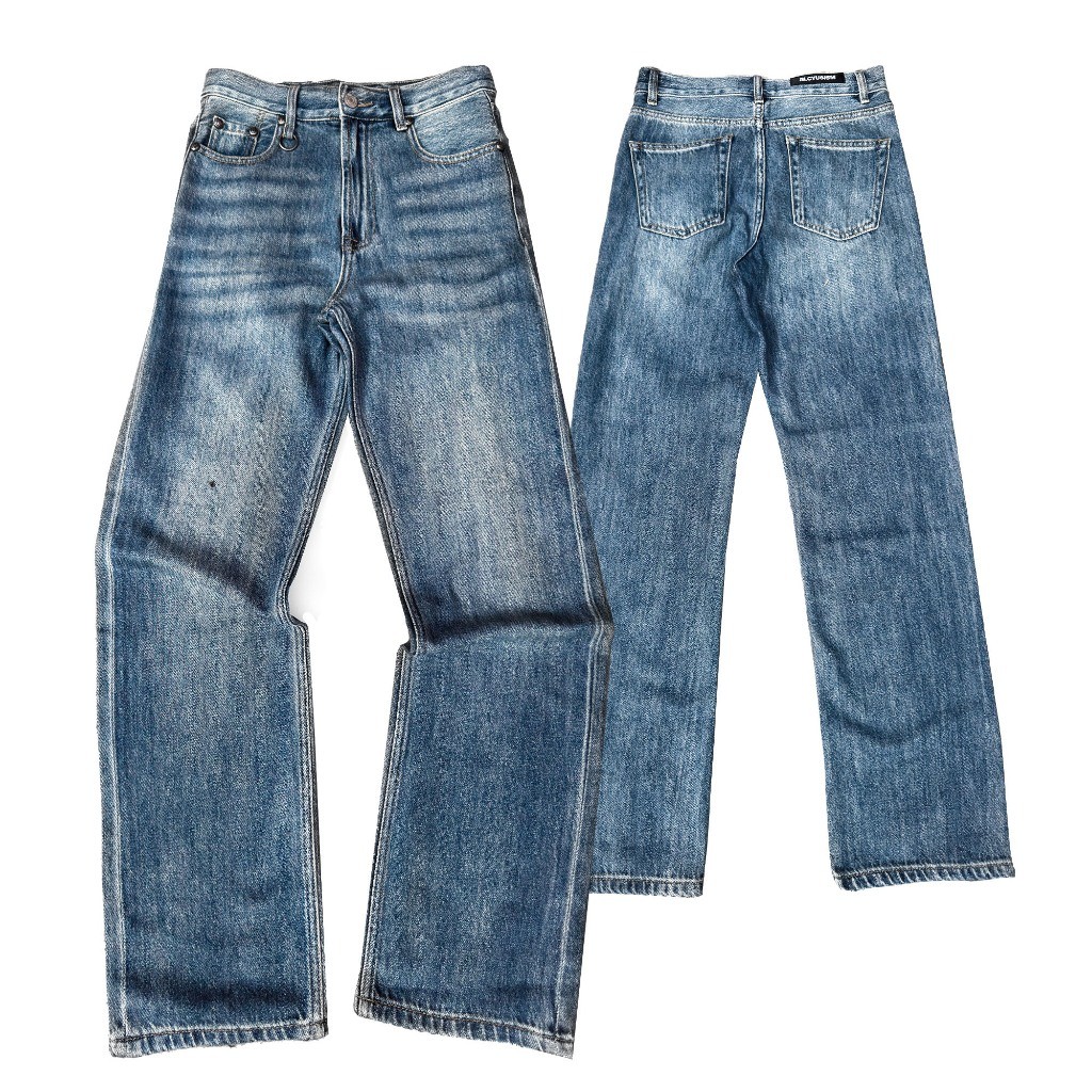 ALCYUS | Quần denim xanh cơ bản "D-PTS 01"