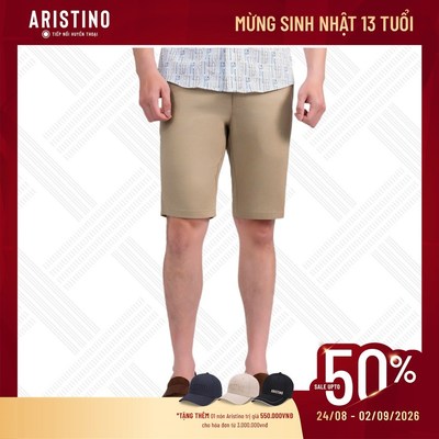 Quần Short Kaki Nam Aristino Regular Fit 29% Bamboo Thoáng Mát Thấm Hút Mồ Hôi Ưu Việt ASO034AS2