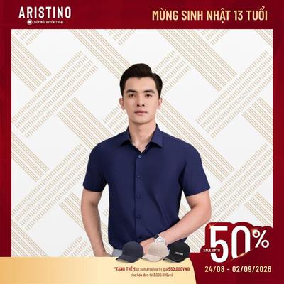 Áo Sơ Mi Nam Tay Ngắn Aristino Business Regular Fit 1SS071AS2