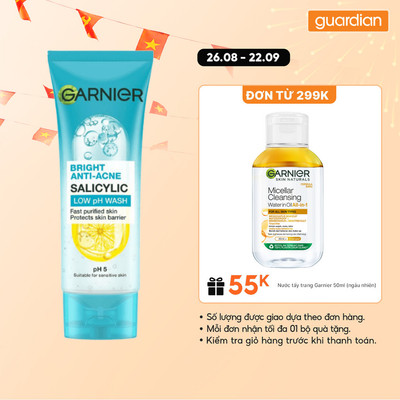 Sữa Rửa Mặt Garnier Sakura Glow Niacinamide Low Ph Wash 100ml | Guardian Việt Nam