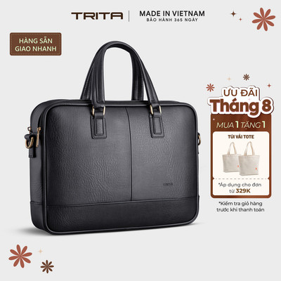 Cặp công sở Trita ( Thời trang nam đựng vừa laptop 14 inch - Cặp da TCA11 ) Bagsmart