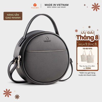 Túi Yuumy (Thời trang nữ dáng tròn phối ngăn size 18 - Túi đeo chéo da Seasand YN261)