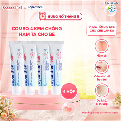 Bộ 4 tuýp kem chống hăm Bepanthen Balm dạng kem mỡ 30g/tuýp