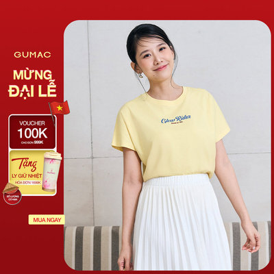[NEW] Áo thun nữ GUMAC form suông cánh dơi in art phối màu  ATF12031