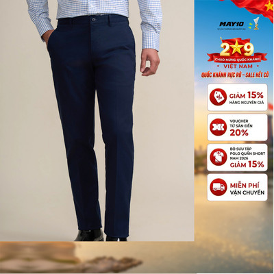 Quần kaki nam May 10 không ly mã 020124359KL QK068
