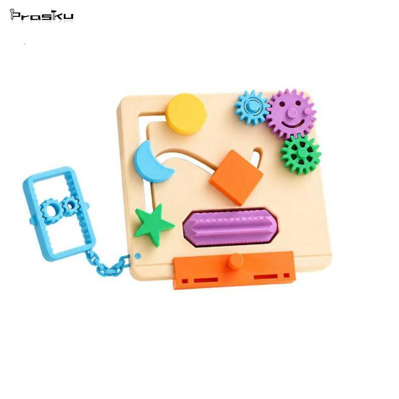 Prasku Busy Board Fine Motor Busy Board với bánh răng Đồ chơi giáo dục Phối hợp tay mắt Học tập cho 