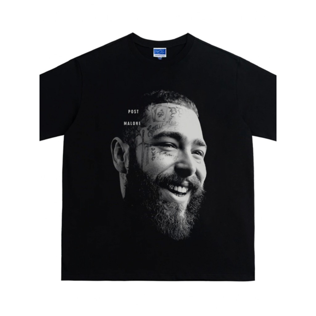 YoungGuns Post Malone Post Malone Áo thun ngắn tay Châu Âu Mỹ Street Rap Chân dung In P143