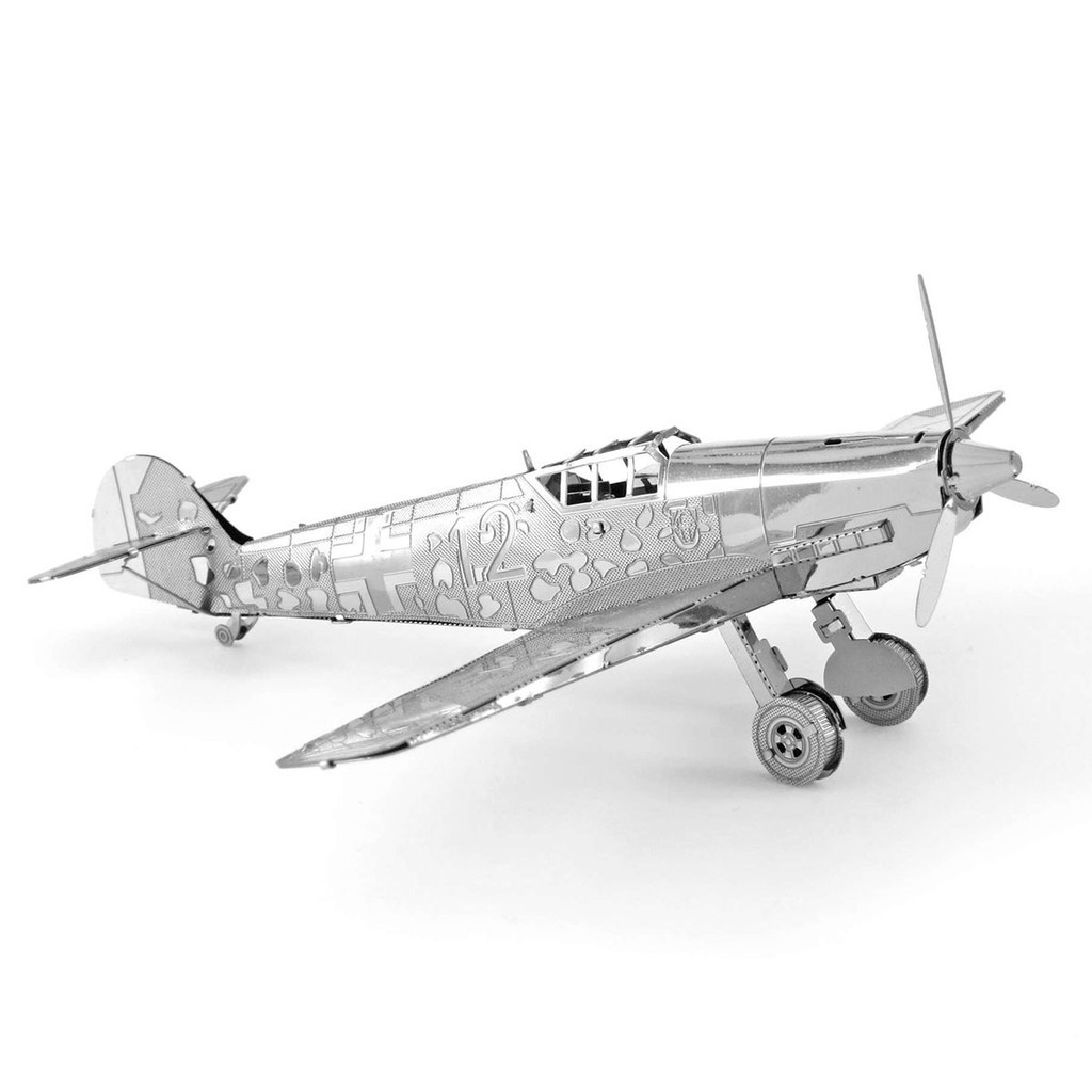 Máy bay chiến đấu BF-109 lắp ráp mô hình kim loại 3D DIY handmade