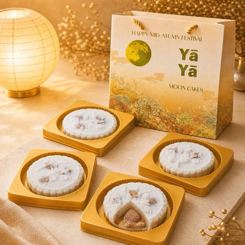 Bánh Trung Thu Sen Dẻo 4 Trứng Yā Yā - Bánh Trăng Đặc Biệt cho Lễ Hội Mid-Autumn Festival