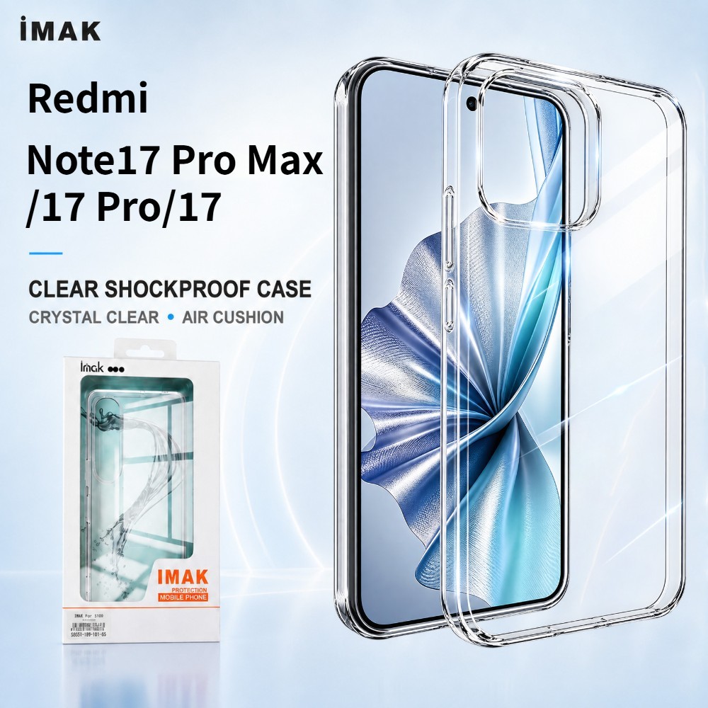 Ốp Lưng Trong Suốt Cho Redmi Note 17 Pro Max 5G 4G Global Raised Edge Bìa Mềm TPU CA0007