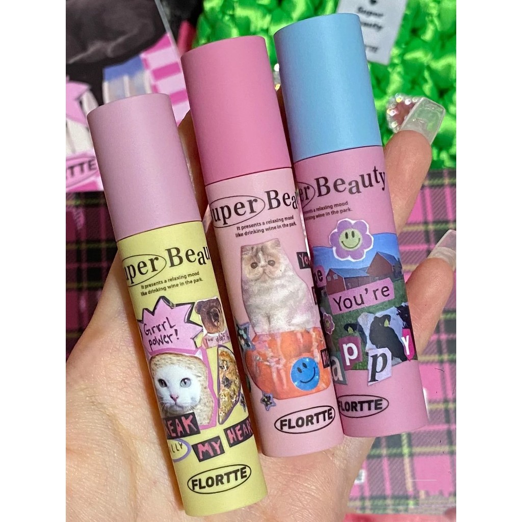 FLORTTE / FLORTTE FLORTTE / FLORTTE Melia Cream Lip Cream Không Dễ Dính Cup Dưỡng Ẩm Lâu Dài Dưỡng Ẩ