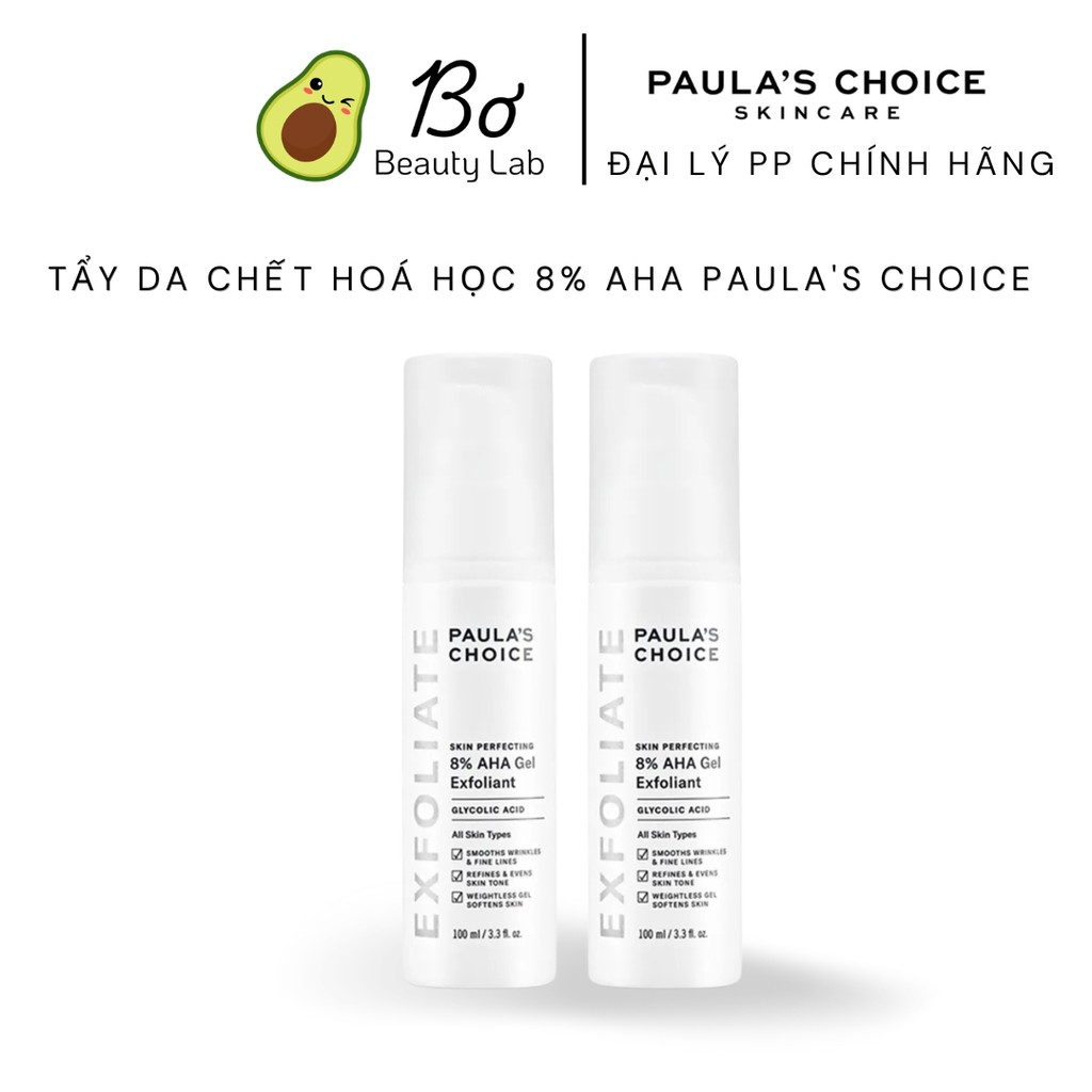 [Đại lý chính hãng] Tẩy da chết hoá học 8% AHA Paula's Choice | Dung dịch tẩy tế bào chết Paulas Cho