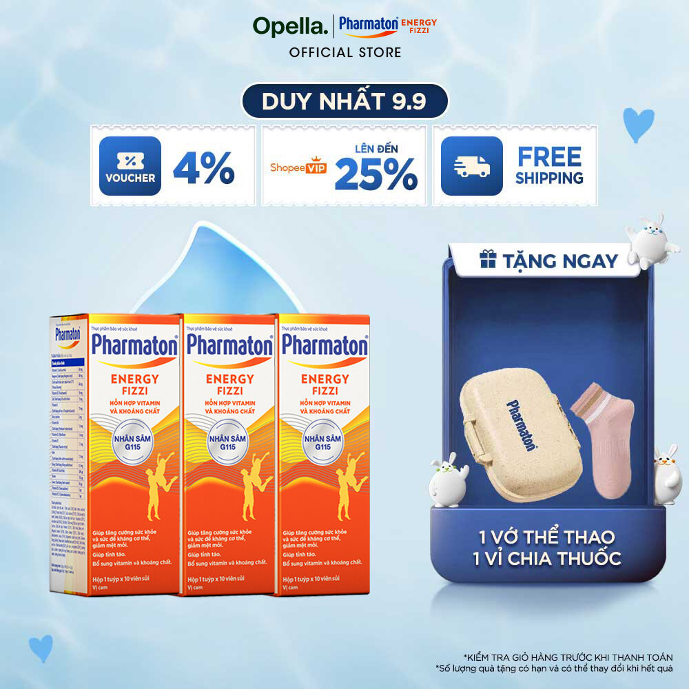 Bộ 3 Thực phẩm bảo vệ sức khỏe Pharmaton Energy Fizzi