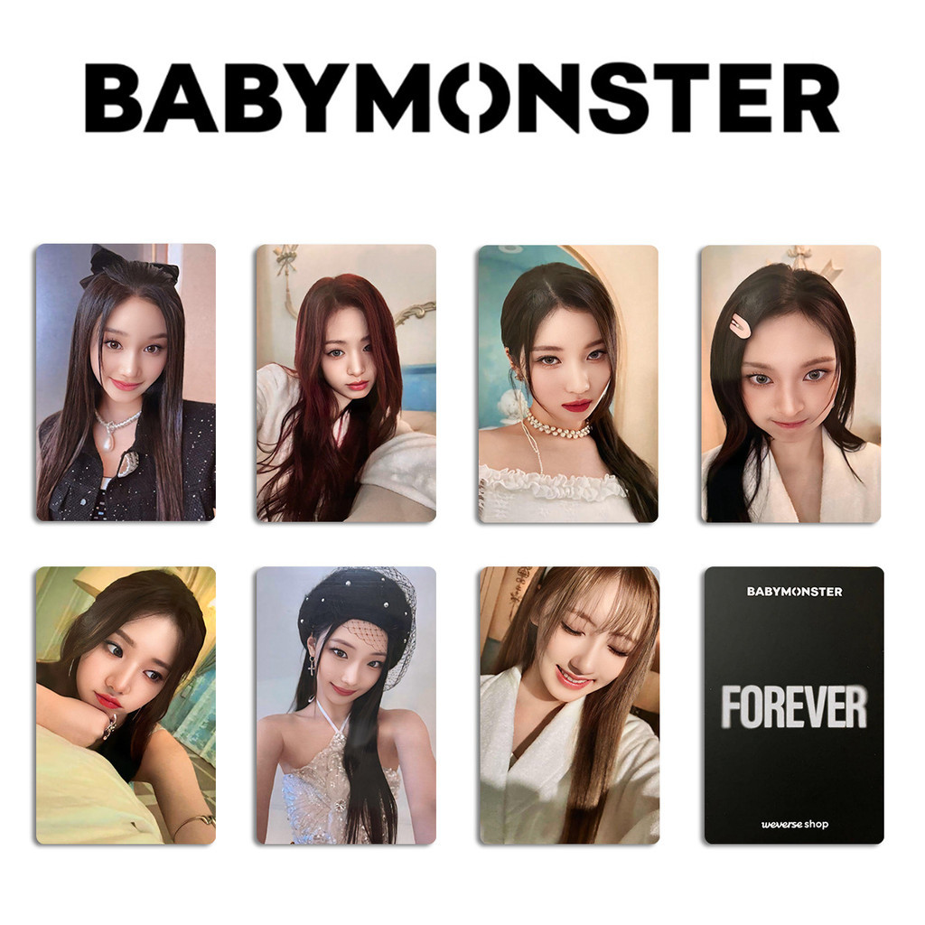 BABYMONSTER BABYMONSTER WVS Live Card TMRA Quà tặng đặc biệt Bài hát Áo choàng tắm Thẻ ký thẻ FOREVE