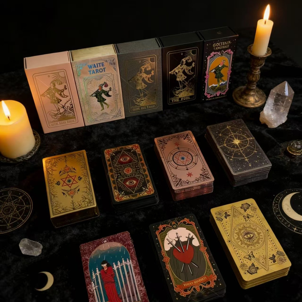 2026 Sản Phẩm Mới Chính Hãng Retro Vàng Lá Weite Tarot Card Carlo Card In Màu Tarot Card Chống Thấm 