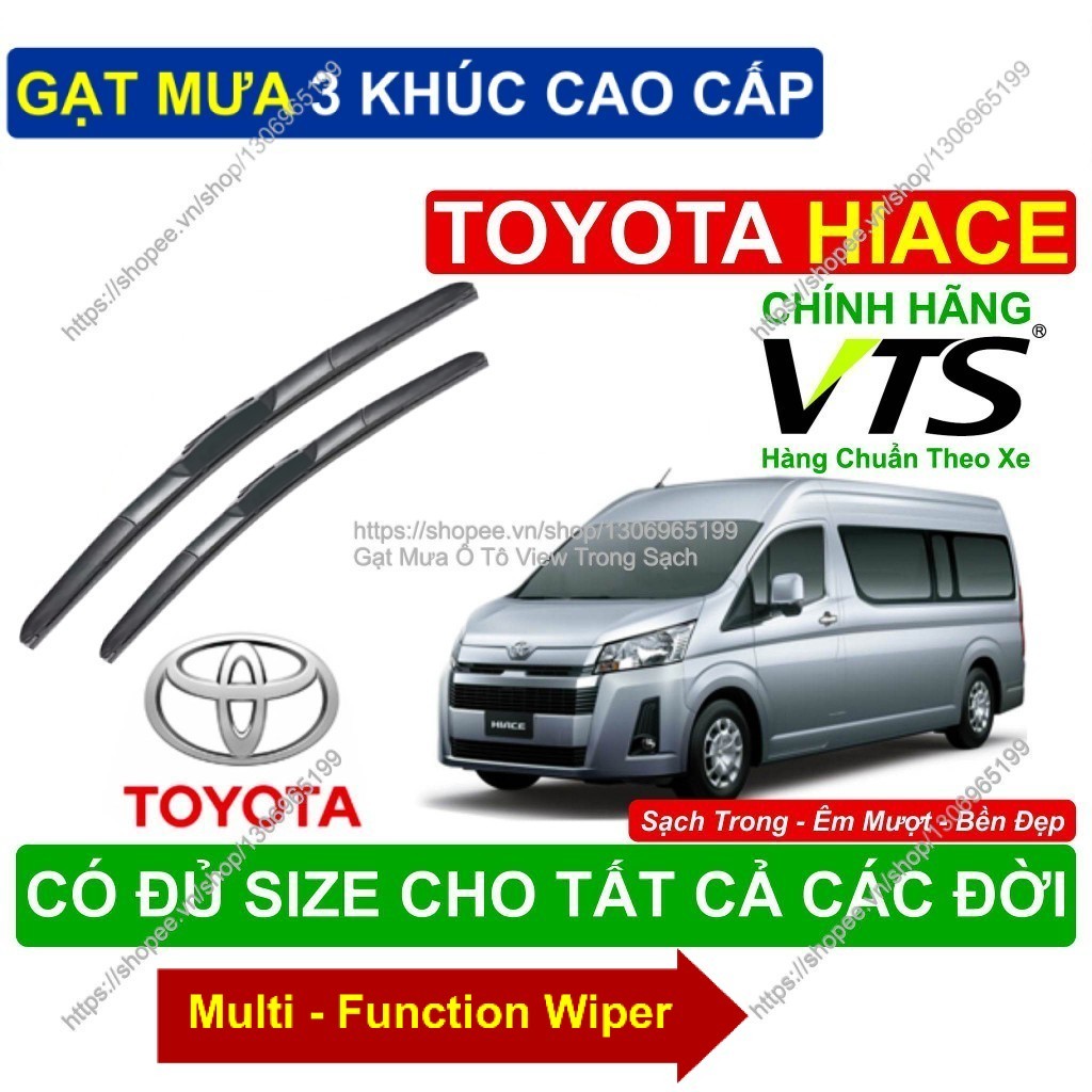 Gạt Mưa 3 Khúc Cao Cấp; Gạt Mưa Kính Lái Toyota Hiace; Cặp Gạt Mưa Kính Lái Toyota Hiace;  Toyota Hi