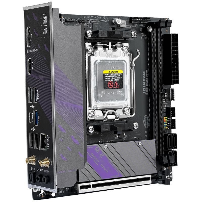 Bo mạch chủ Jingyue B650i Night Devil ITX mini DDR5 AM5 hỗ trợ CPU series 7000 chính hãng bán chạy