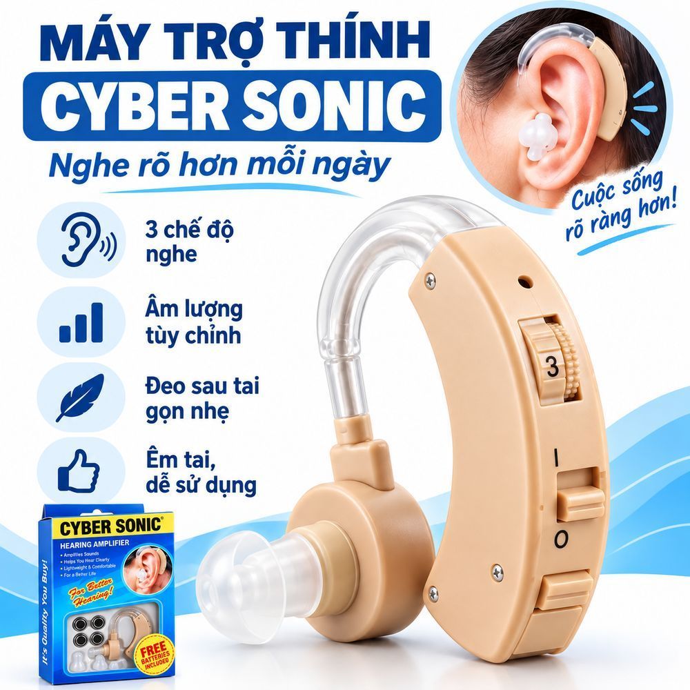 Máy Trợ Thính Không Dây CS-H40, Tai Nghe Trợ Thính Cao Cấp Cho Người Già, Công Nghệ Giảm Tiếng Ồn Kép