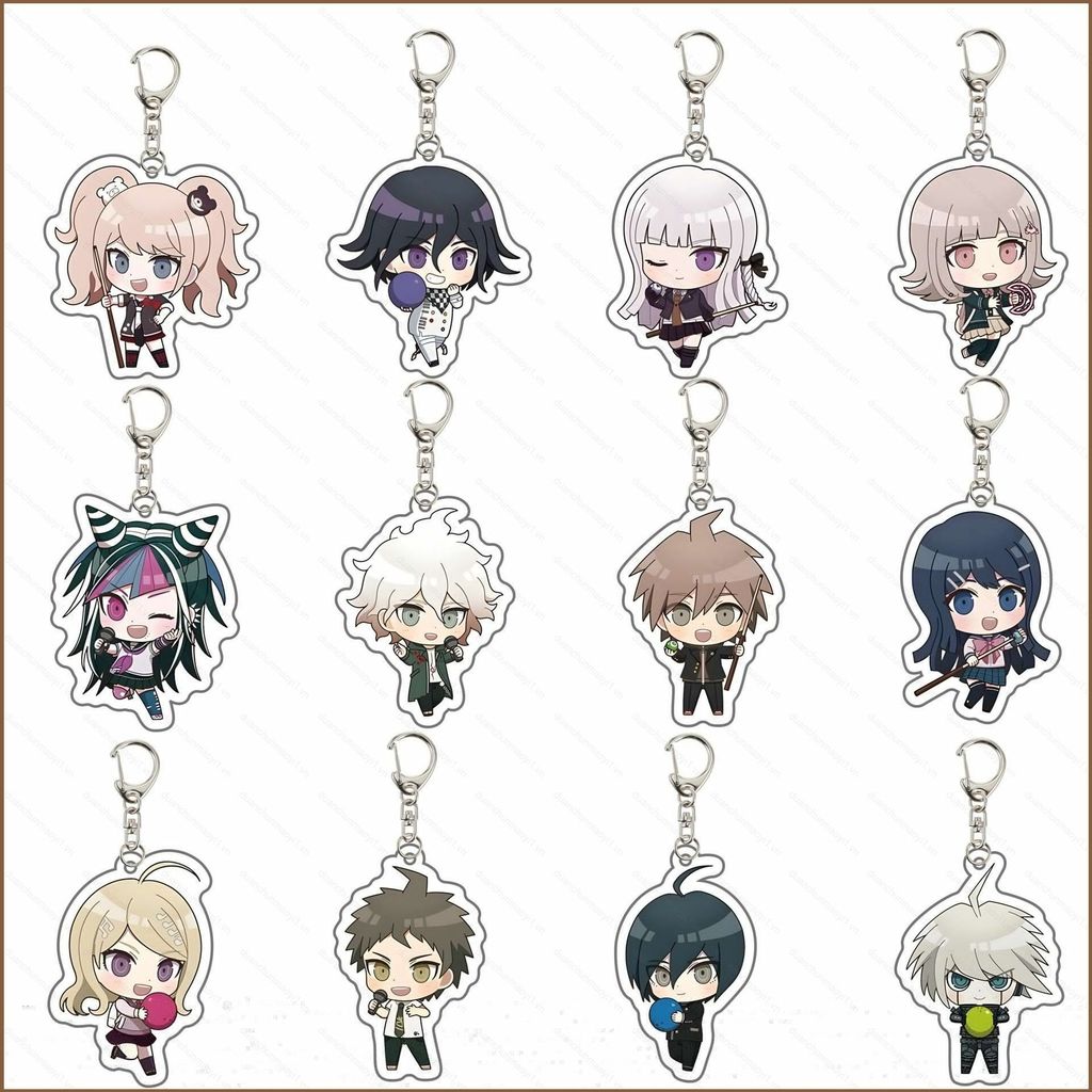 Danganronpa Acrylic Móc Khóa Junko Enoshima Naegi Makoto Mặt Dây Chuyền Túi Phụ Kiện Anime Ngoại Vi