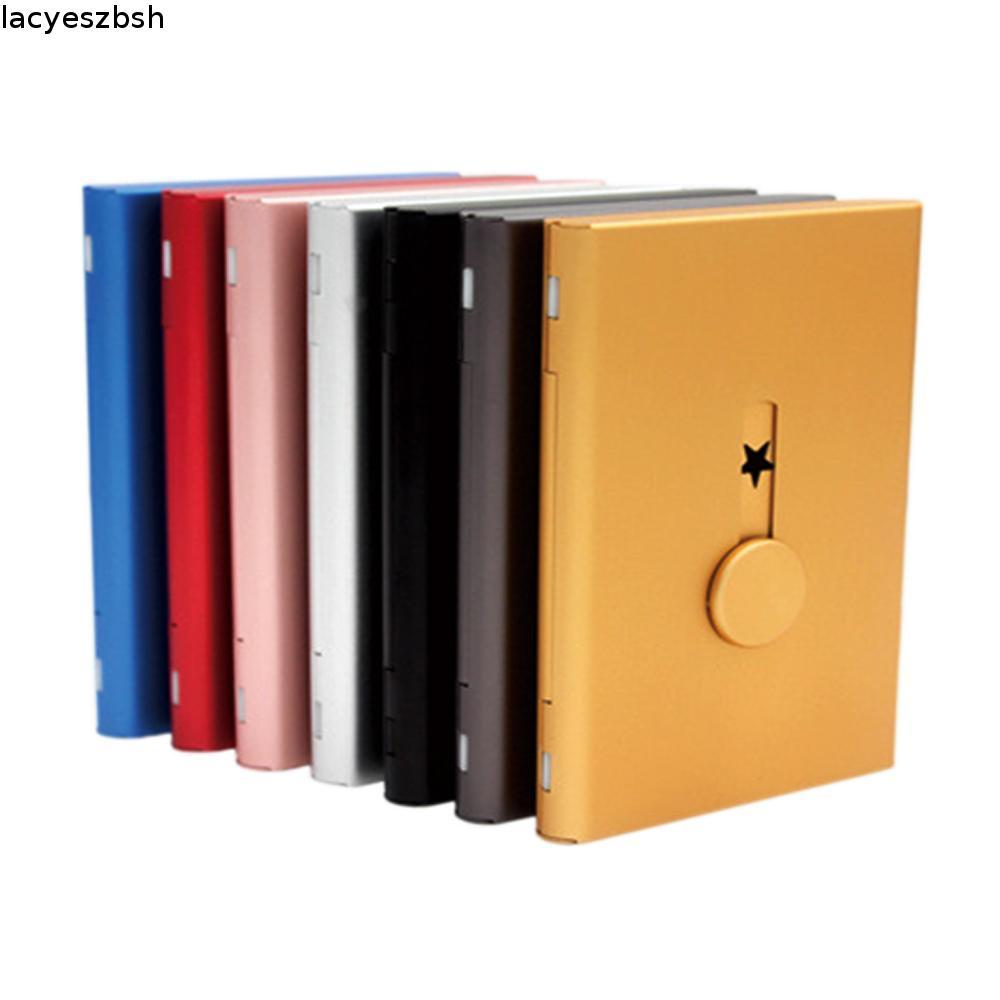 LACYESZBSH Thumb Slide Out Business Name Card Holder Metal Fashion Scrub Nhôm Hand Push Star ID Card