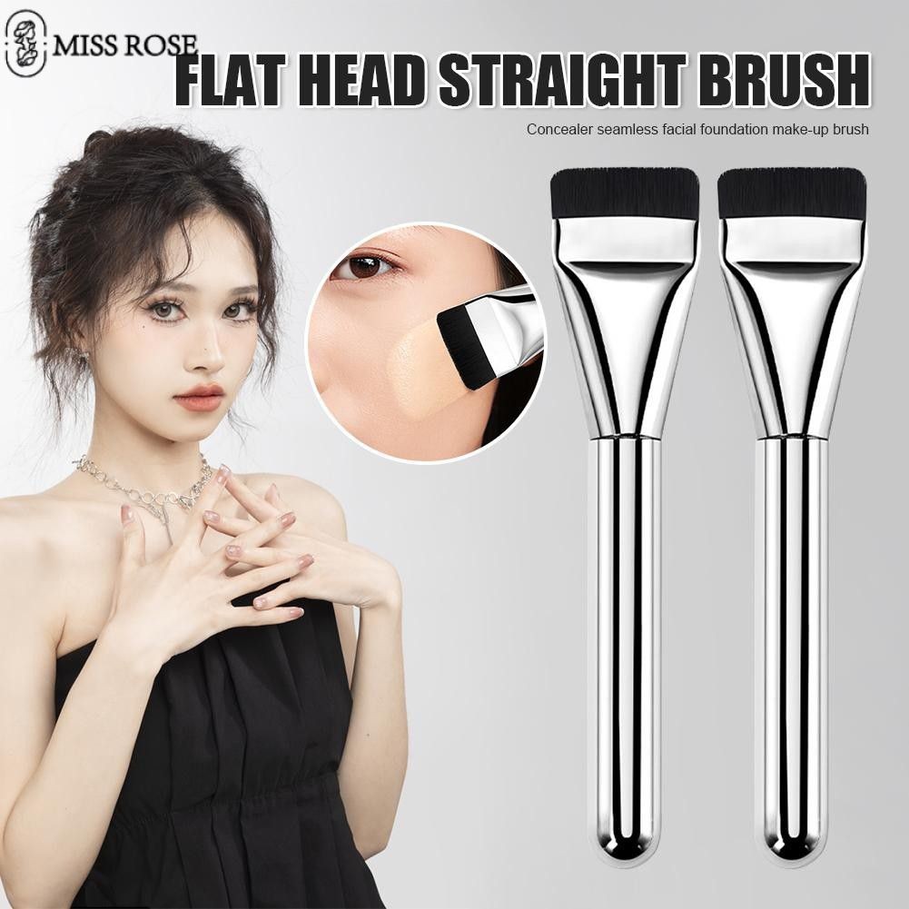 Cọ Trang điểm Nền đầu Dẹt Miss Rose Cọ Nền đầu Dẹt Cọ Nền One Word [COD]