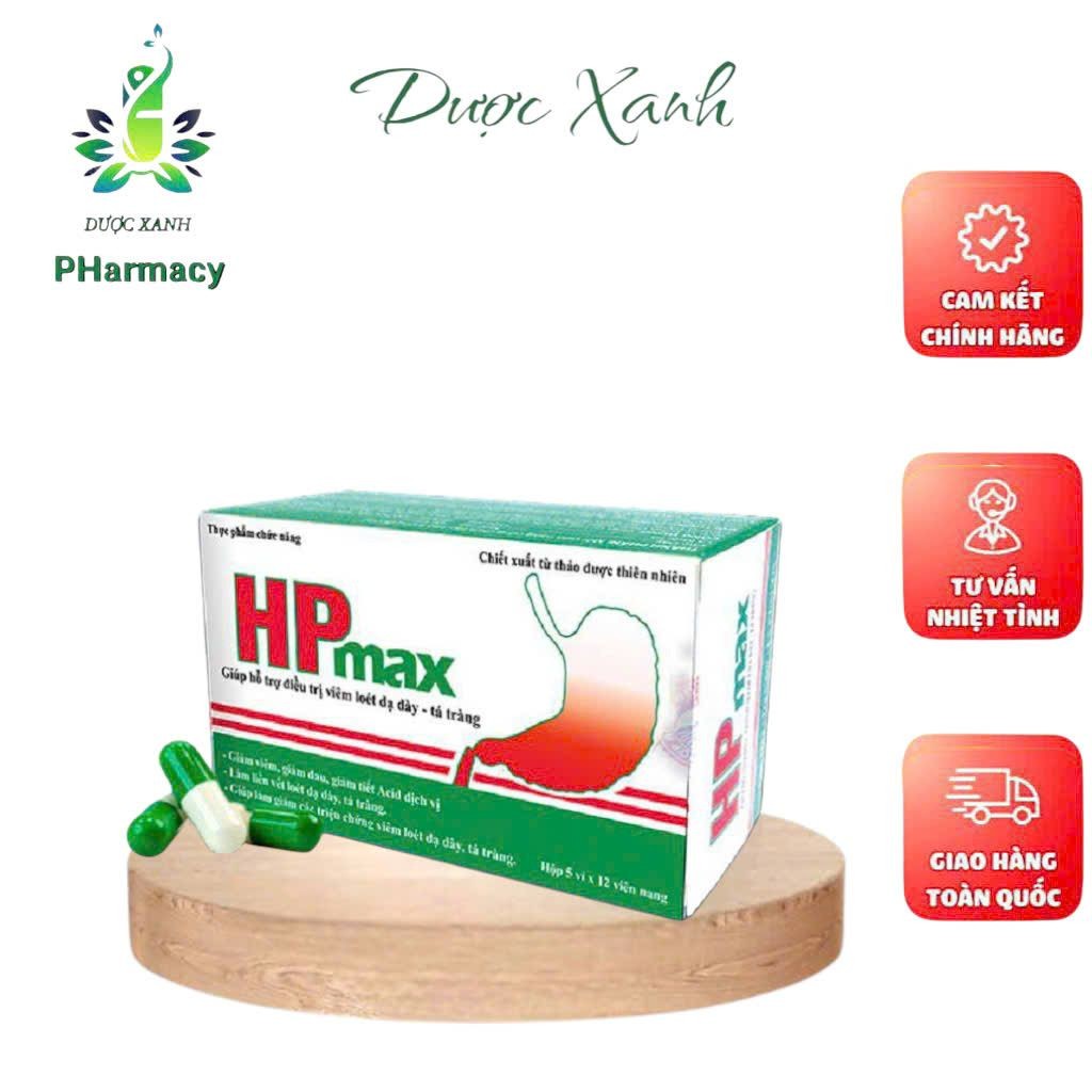 Viên uống Dạ dày HP MAX - Giảm acid dịch vị ,  vi khuẩn HP , nhanh liền vết loét, hết đau dạ dày - H