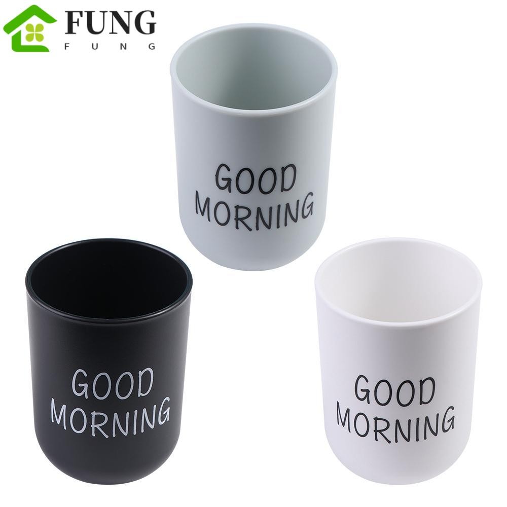 FUNG Giặt Cốc Tổ Chức Cốc Du Lịch Cốc Bàn Chải Đánh Răng Giá Đỡ Có Thể Tái Sử Dụng Uống Nhựa Drinkwa