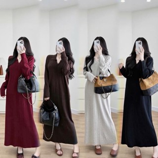  PHÚC HÂN QC | Váy len suông polo cổ xẻ – Freesize váy bầu mặc nhà đi chơi dự tiệc 